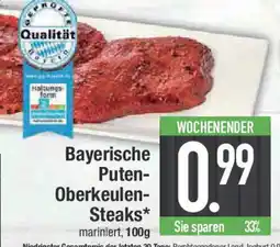 E-Center Bayerische Puten- Oberkeulen- Steaks Angebot