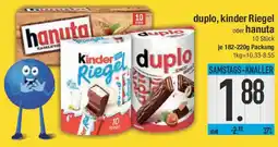 E-Center duplo, kinder Riegel oder hanuta Angebot