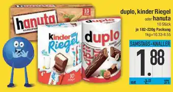E-Center duplo, kinder Riegel oder hanuta Angebot