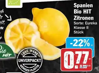 Hit Spanien Bio HIT Zitronen Angebot