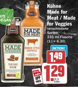 Hit Kühne Made for Meat / Made for Veggies Angebot