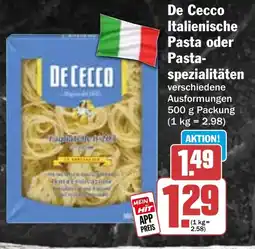 Hit De Cecco Italienische Pasta oder Pasta- spezialitäten Angebot