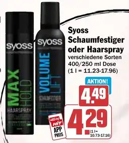 Hit Syoss Schaumfestiger oder Haarspray Angebot