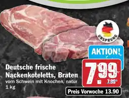 Hit Deutsche frische Nackenkoteletts, Braten Angebot