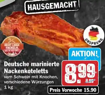 Hit Deutsche marinierte Nackenkoteletts Angebot