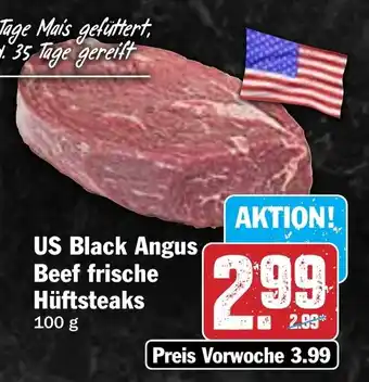 Hit US Black Angus Beef frische Hüftsteaks Angebot