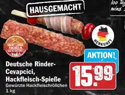 Hit Deutsche Rinder- Cevapcici, Hackfleisch-Spieße Angebot