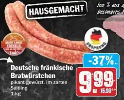 Hit Deutsche fränkische Bratwürstchen Angebot