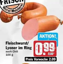Hit Fleischwurst/ Lyoner im Ring Angebot