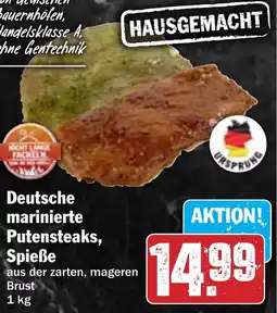 Hit Deutsche marinierte Putensteaks, Spieße Angebot