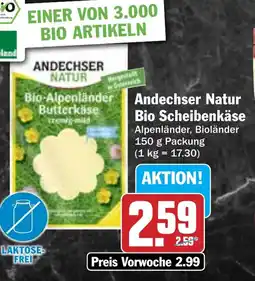 Hit Andechser Natur Bio Scheibenkäse Angebot