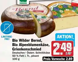 Hit Bio Wilder Bernd, Bio Alpenblumenkäse, Grienkenschmied Angebot