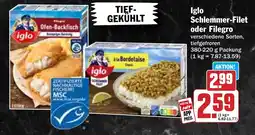 Hit iglo Schlemmer-Filet oder Filegro Angebot