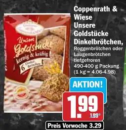 Hit Coppenrath & Wiese Unsere Goldstücke Dinkelbrötchen Angebot