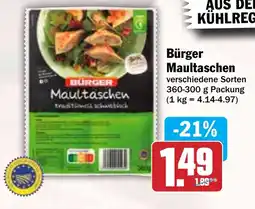Hit Bürger Maultaschen Angebot