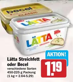 Hit Lätta Streichfett oder Becel Angebot