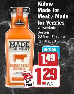Hit Kühne Made for Meat / Made for Veggies Angebot
