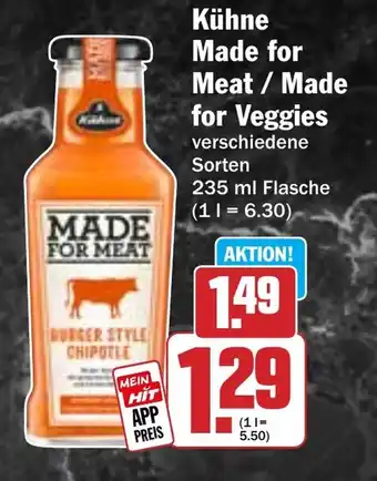 Hit Kühne Made for Meat / Made for Veggies Angebot