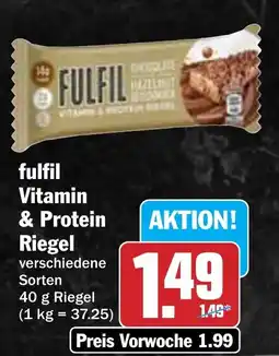 Hit fulfil Vitamin & Protein Riegel Angebot