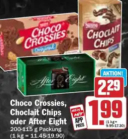 Hit Choco Crossies, Choclait Chips oder After Eight Angebot