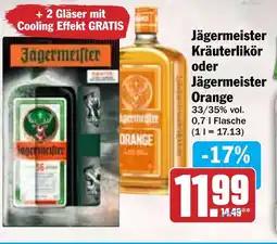 Hit Jägermeister Kräuterlikör oder Jägermeister Orange Angebot