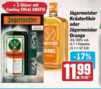 Hit Jägermeister Kräuterlikör oder Jägermeister Orange Angebot