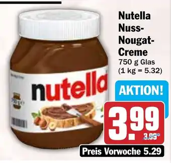 Hit Nutella Nuss- Nougat- Creme Angebot