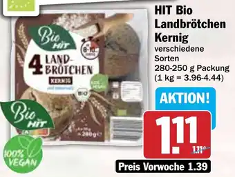 Hit HIT Bio Landbrötchen Kernig Angebot