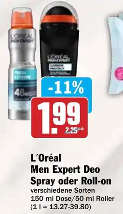Hit L'Oréal Men Expert Deo Spray oder Roll-on Angebot