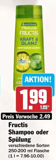 Hit Fructis Shampoo oder Spülung Angebot