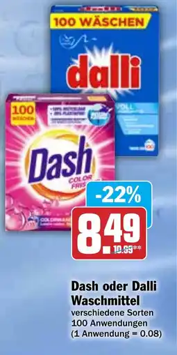 Hit Dash oder Dalli Waschmittel Angebot