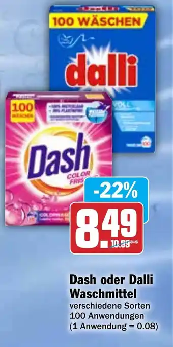 Hit Dash oder Dalli Waschmittel Angebot