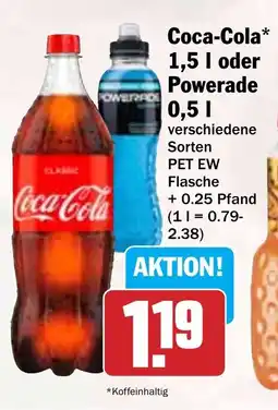 Hit Coca-Cola oder Powerade Angebot