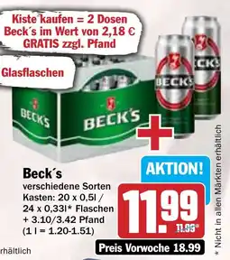 Hit Beck's Angebot