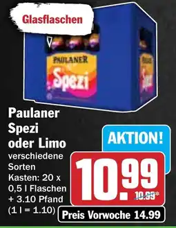 Hit Paulaner Spezi oder Limo Angebot