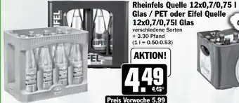 Hit Rheinfels Quelle Glas/PET oder Eifel Quelle Angebot
