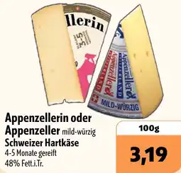 Aktiv Irma Appenzellerin oder Appenzeller Schweizer Hartkäse Angebot