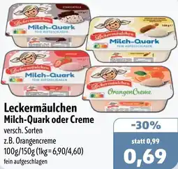 Aktiv Irma Leckermäulchen Milch-Quark oder Creme Angebot