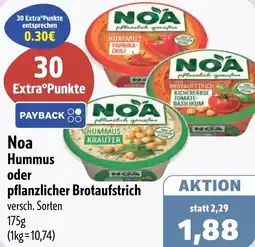 Aktiv Irma Noa Hummus oder pflanzlicher Brotaufstrich Angebot