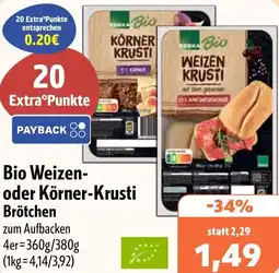 Aktiv Irma EDEKA Bio Weizen- oder Körner-Krusti Brötchen Angebot