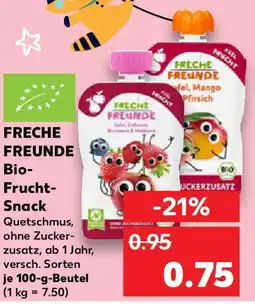 Kaufland FRECHE FREUNDE Bio Pfirsich-Snack Angebot