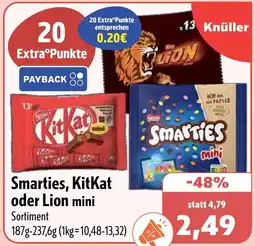 Aktiv Irma Smarties, KitKat oder Lion mini Angebot