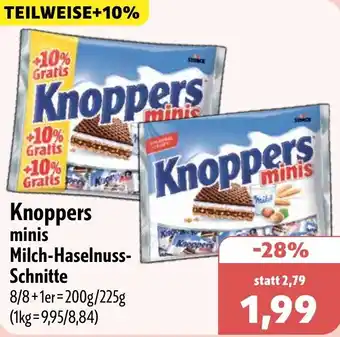 Aktiv Irma Knoppers minis Milch-Haselnuss Schnitte Angebot