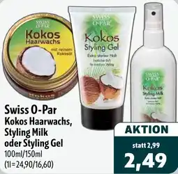 Aktiv Irma Swiss O-Par Kokos Haarwachs, Styling Milk oder Styling Gel Angebot