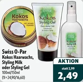 Aktiv Irma Swiss O-Par Kokos Haarwachs, Styling Milk oder Styling Gel Angebot