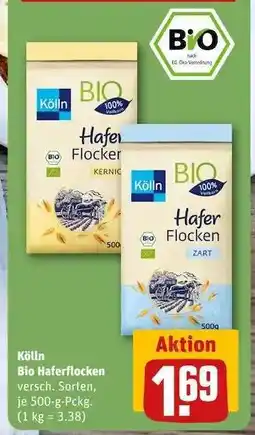 REWE Kölln Bio Haferflocken Angebot