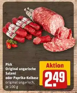 REWE Pick Original ungarische Salami oder Paprika-Kolbasz Angebot