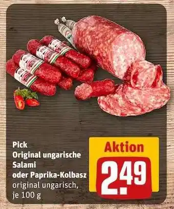 REWE Pick Original ungarische Salami oder Paprika-Kolbasz Angebot