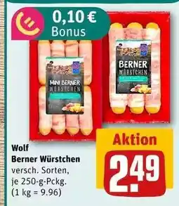 REWE Wolf Berner Würstchen Angebot