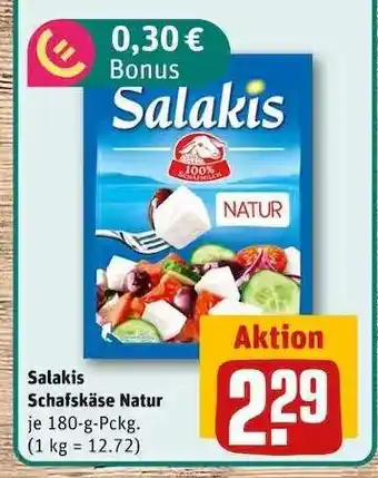 REWE Salakis Schafskäse Natur Angebot